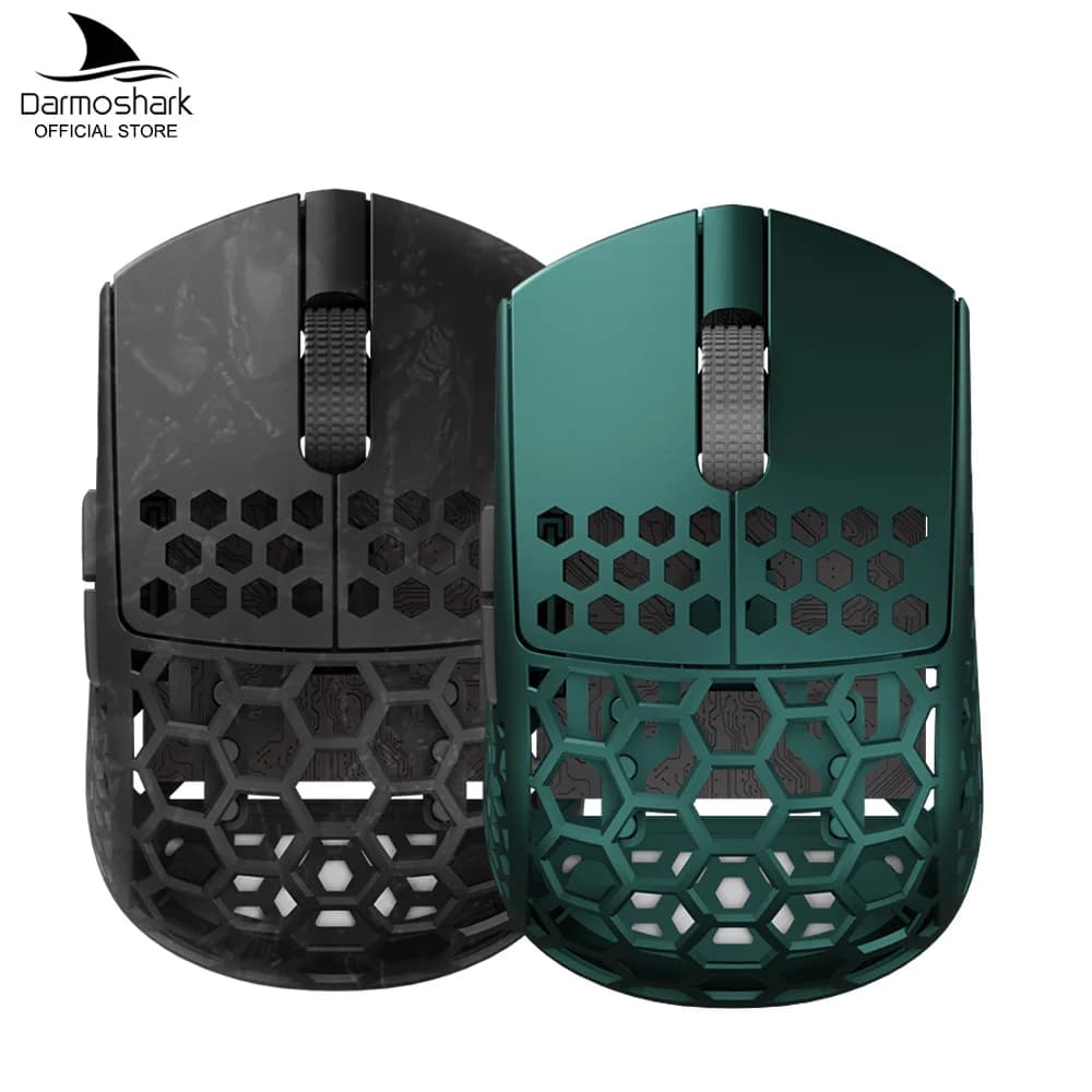Souris de jeu sans fil Darmoshark M5Air V2 en fibre de carbone forgée, souris macro 8K, 30KDPI, poignée ergonomique pour petites mains, 30g, légère
