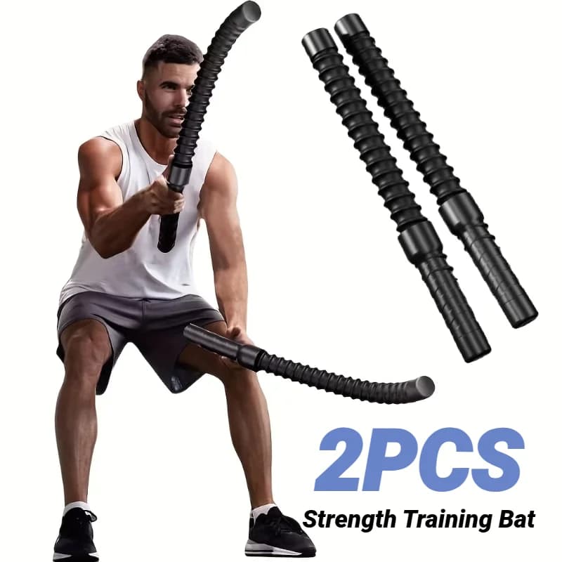 2 pièces entraînement de force chauve-souris ergonomique Fitness poignée Biceps Triceps renforcement ressort bras extenseur entraîneur musculaire corde oscillante