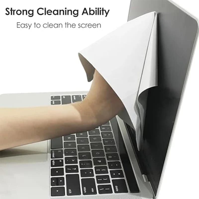 Chiffon de nettoyage anti-poussière en microfibre, housse de clavier pour ordinateur portable, Kit de nettoyage d'écran pour MacBook Pro 13/15/16 pouces