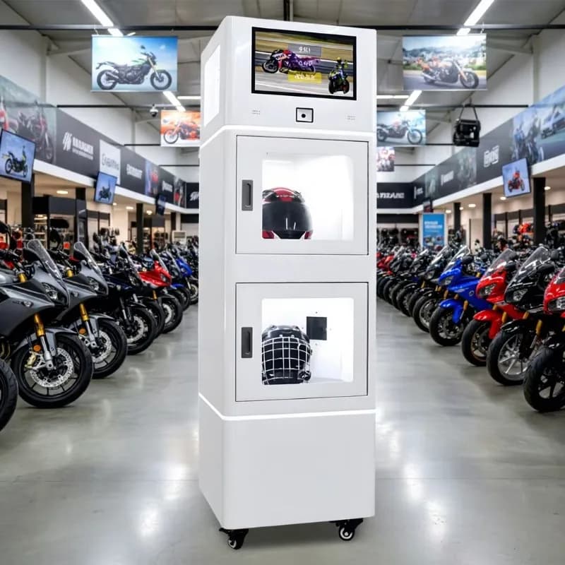 Distributeur automatique de nettoyage de casques de moto personnalisé