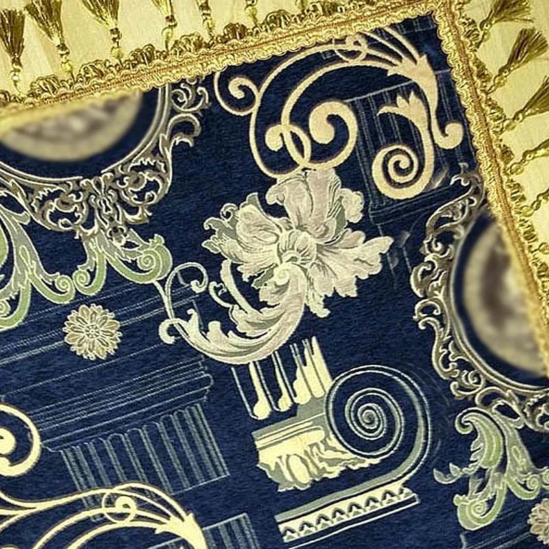 Tapis de Villa épais bleu Royal, légende de la grèce, couvre-lit, napperon de luxe, coussin, couvre-lit, couverture de sol