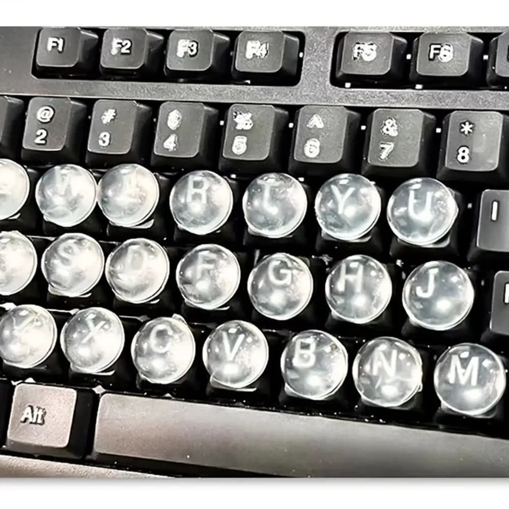 Autocollants de clavier en silicone pour doigts longs