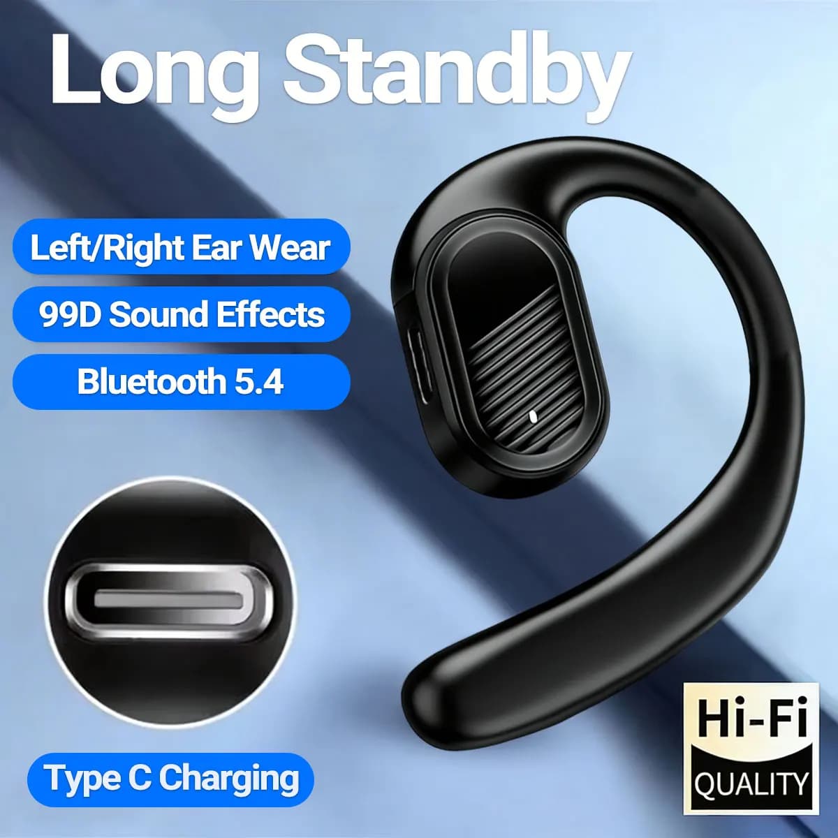 Écouteurs sans fil Bluetooth 5.4