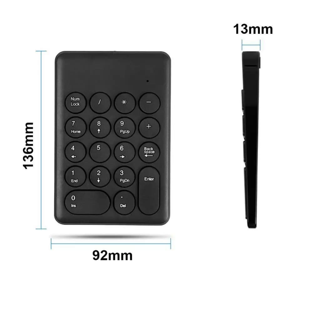 Mini clavier numérique portable sans fil, 2.4G, USB 18 prédire, pavé numérique, comptabilité caissier, ordinateur portable, ordinateur portable, tablettes, 1PC