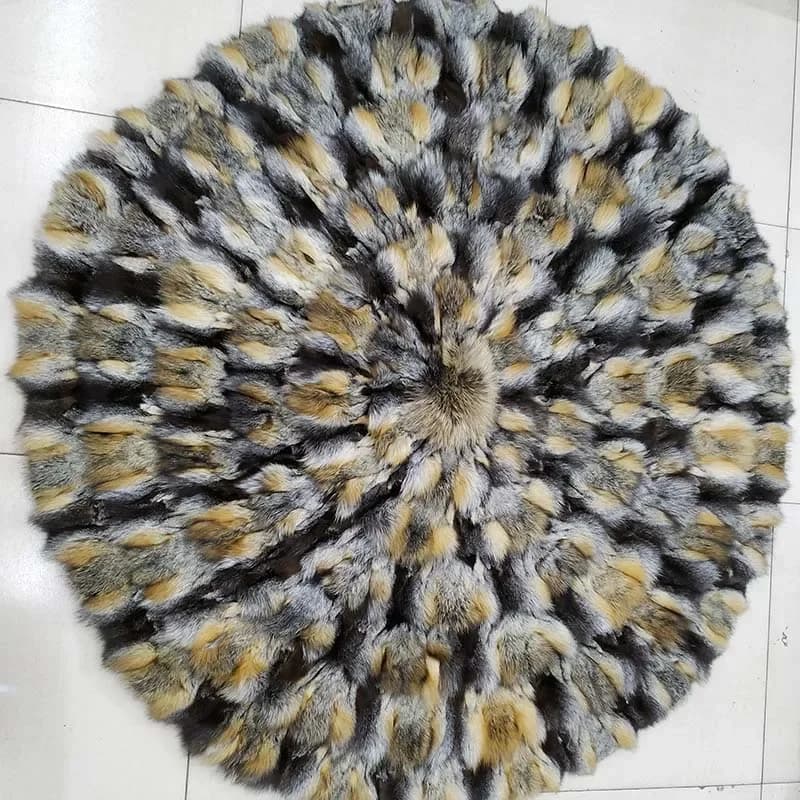 MS.Softex-Tapis en fourrure de renard naturel OEM