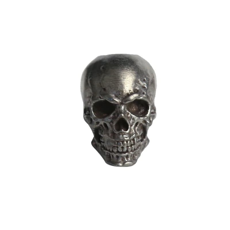 Tête de crâne couteau en laiton perle Punk EDC extérieur bricolage paracorde tissé lanière pendentifs rétro parapluie corde Bracelets EDC accessoires