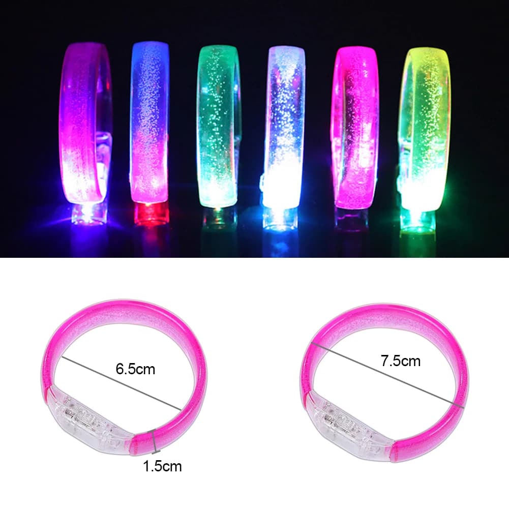 Bracelet lumineux Led pour Concert, fête, Bar, brille dans la nuit, brassard de sport lumineux, fournitures de fête, décoration de fête