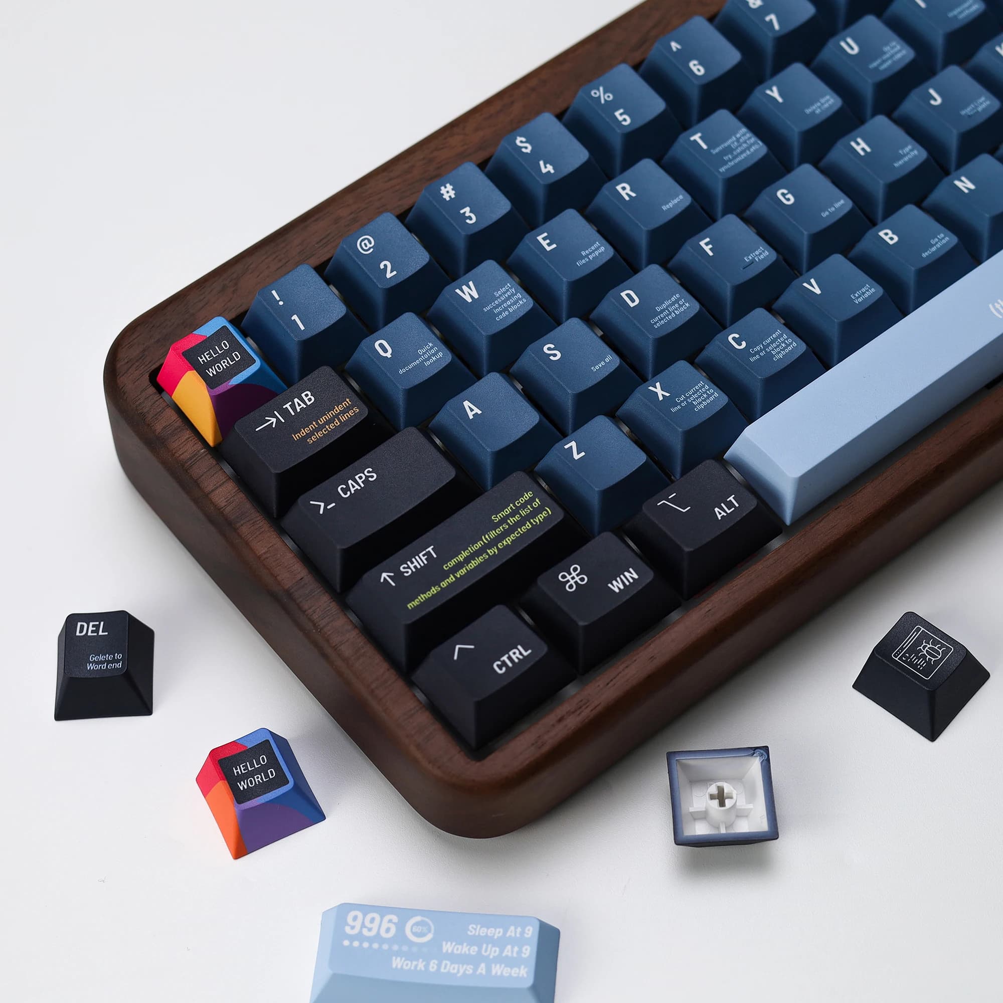 KBDiy 143 touches programmeur Keycaps PBT rétro cerise profil Alice ISO Keycap pour 60 jeu magnétique Wooting clavier mécanique