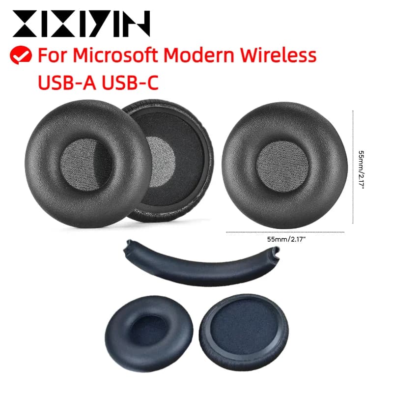 Pour Microsoft moderne sans fil USB-A USB-C casque remplacement mousse cache-oreilles coussin casque couvre éponge cuir mousse