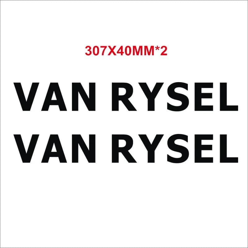 2 autocollants décoratifs Van Rysel pour cadre de vélo