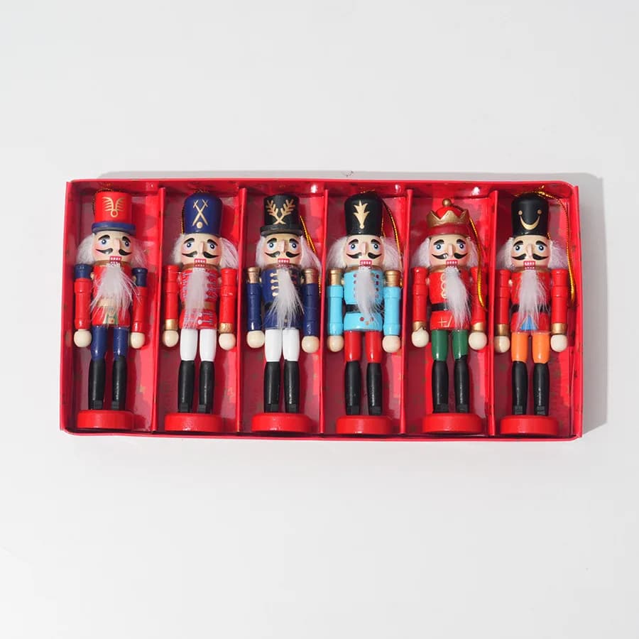 Miniatures Casse-Noisettes Série Rose, Ornements Marionnettes Casse-Noisettes, Décoration de Bureau, Dessins Animés, Soldats, Bande de Noix