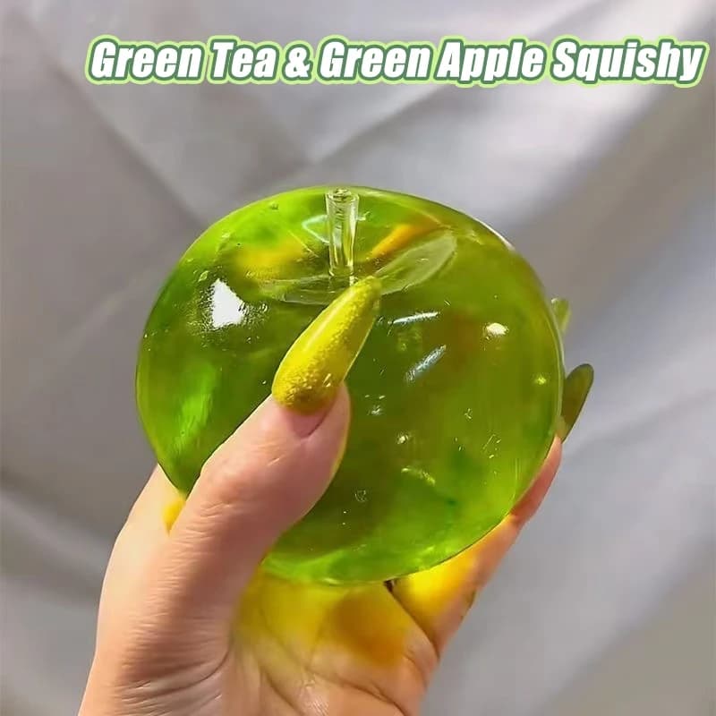 Apple Squishy Simulation Pomme Colorée Anti-Stress Jouet Sensoriel Décoration Accessoires de Bureau Cadeau d'Halloween