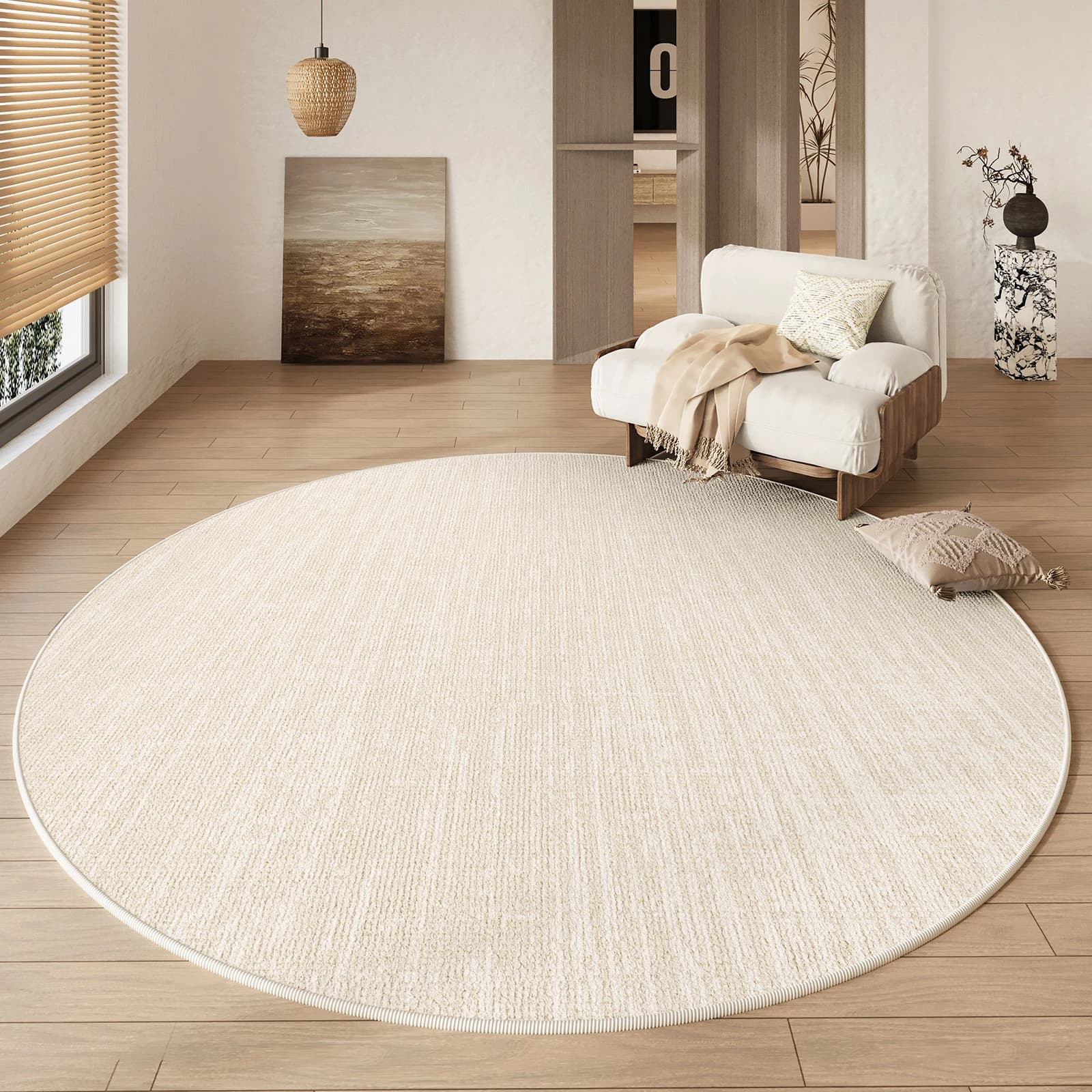 Wine-Sabi-Tapis Rond de Grande Surface