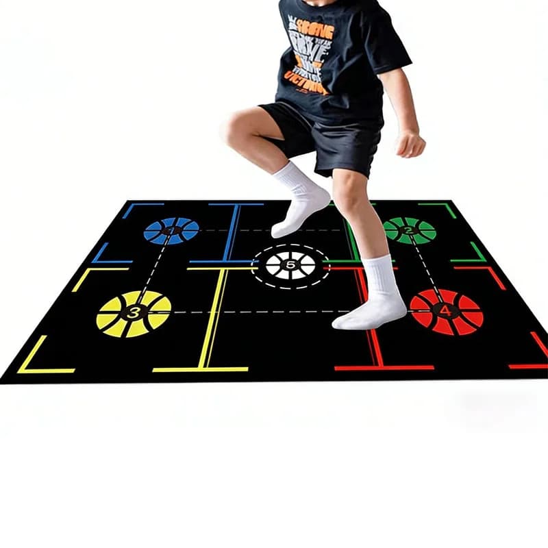 Tapis d'entraînement de basketball, matériau insonorisé antidérapant, tapis d'entraînement antidérapant, facile à entretenir, absorption d'eau intérieure