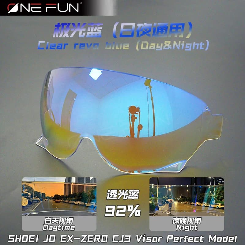Visière de casque JO pour casque intégral photochromique SHOEI CJ3 JO EX-Zero, masque anti-buée, bouclier noir arc-en-ciel argenté