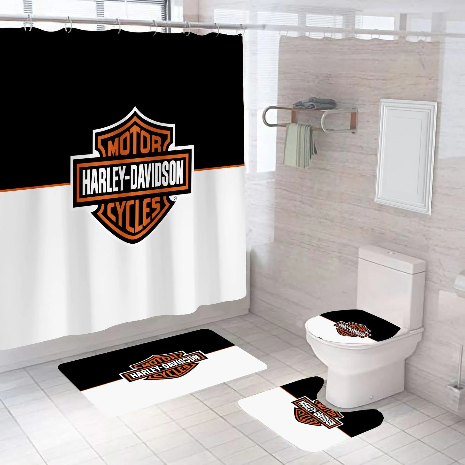 Tapis de sol de salle de bain pour moto H-Harley