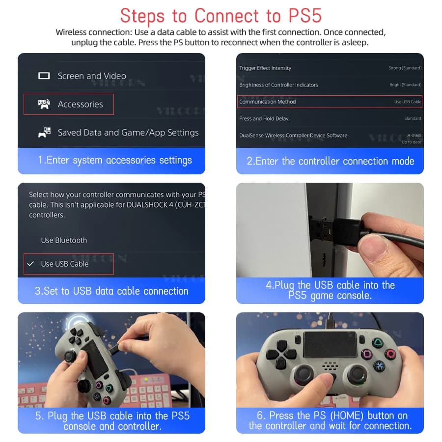 Manette de jeu sans fil pour P5
