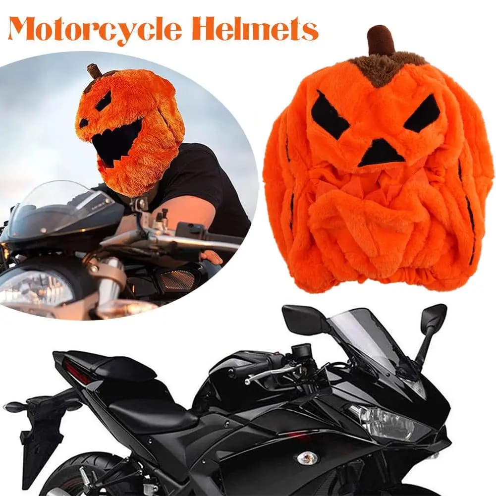 Housse de casque de moto citrouille