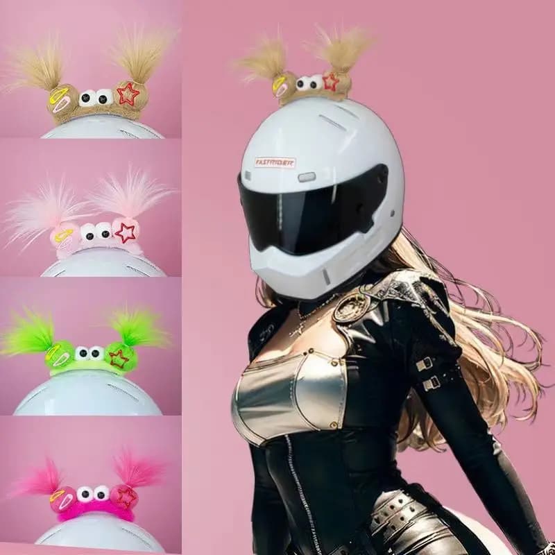 Décorations de casque : Perruques tressées