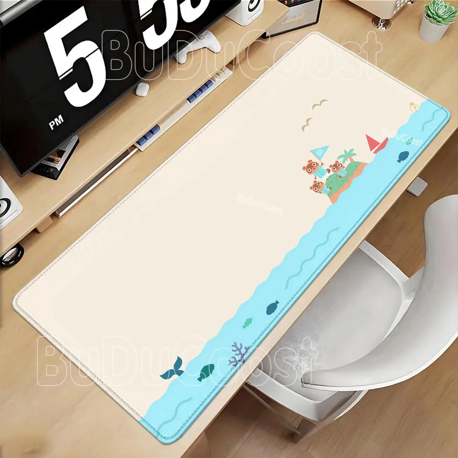 Animal Crossing ‌ Grand tapis de souris Kawaii antidérapant