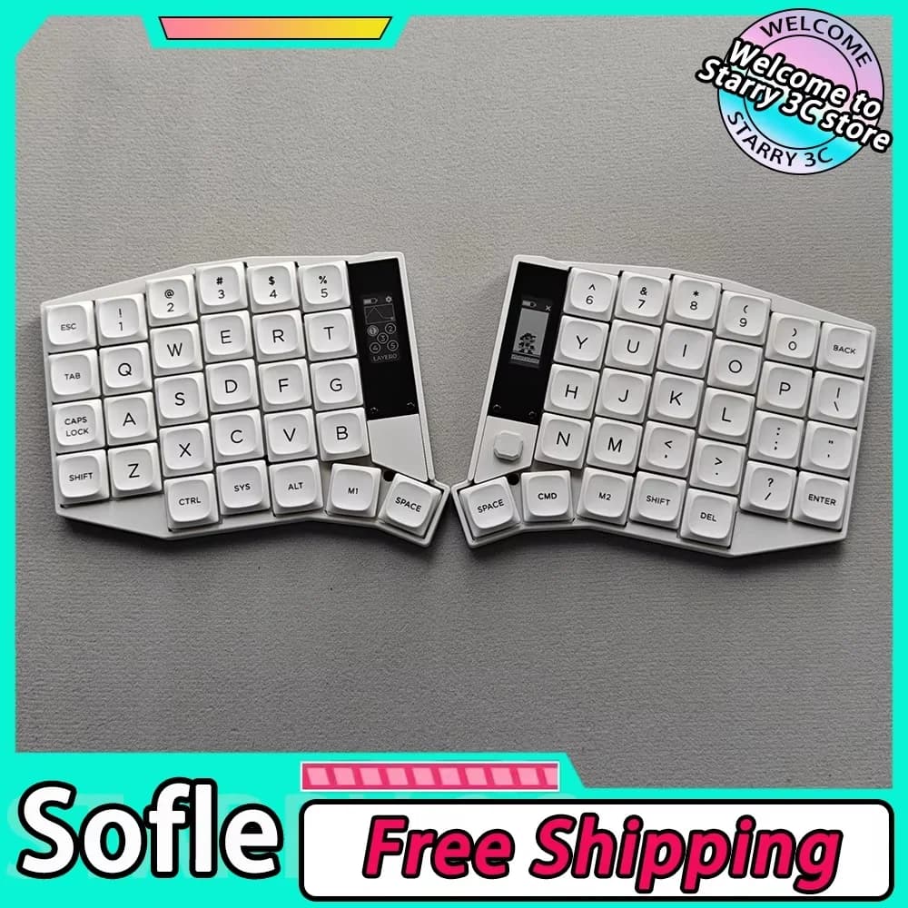 Clavier séparé Sofle, trois modes, kit de clavier séparé Choc V1, personnalisation, hotswap, interrupteur Kailh Choc, Zmk, accessoire pour joueur PC, cadeau