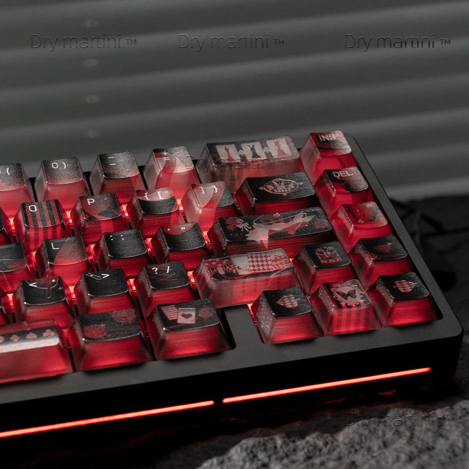 119 touches perdues Alice thème Keycaps Transparent Keycaps PC Keycap Original Cherry clavier UV KeysMade68 Mad68 Wooting 60