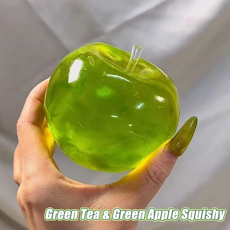 Apple Squishy Simulation Pomme Colorée Anti-Stress Jouet Sensoriel Décoration Accessoires de Bureau Cadeau d'Halloween
