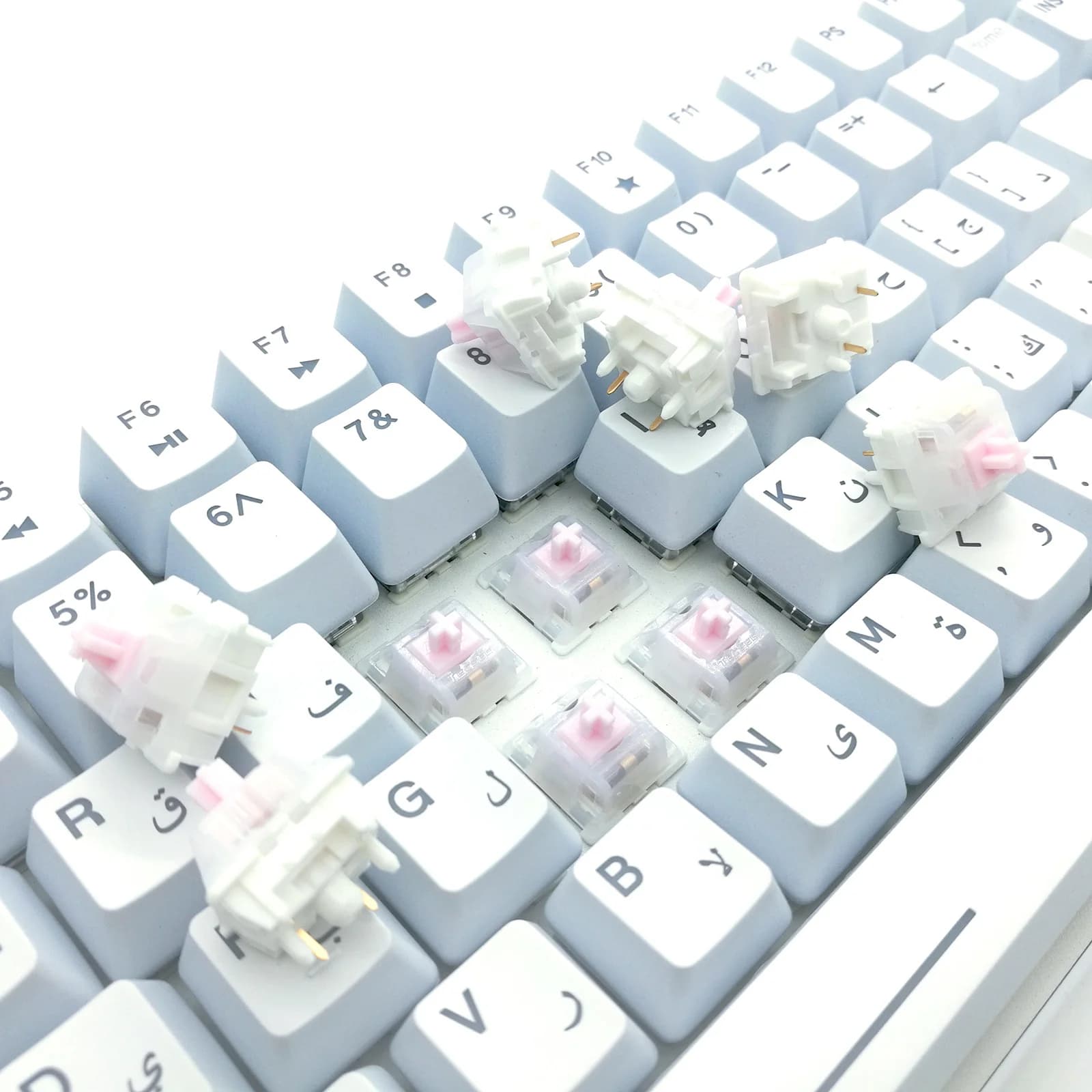 Tecsee DIY Tactile/Linear Mechanical Keyboard Tester Samples Pack Switches of the Key Core Trial Gaming RGB SMD MX Switch