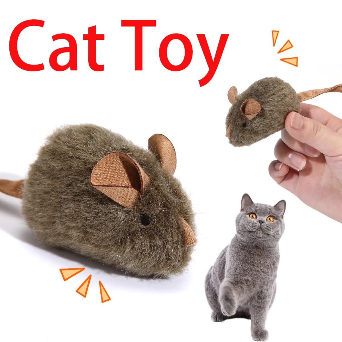 Jouet interactif en peluche pour chat