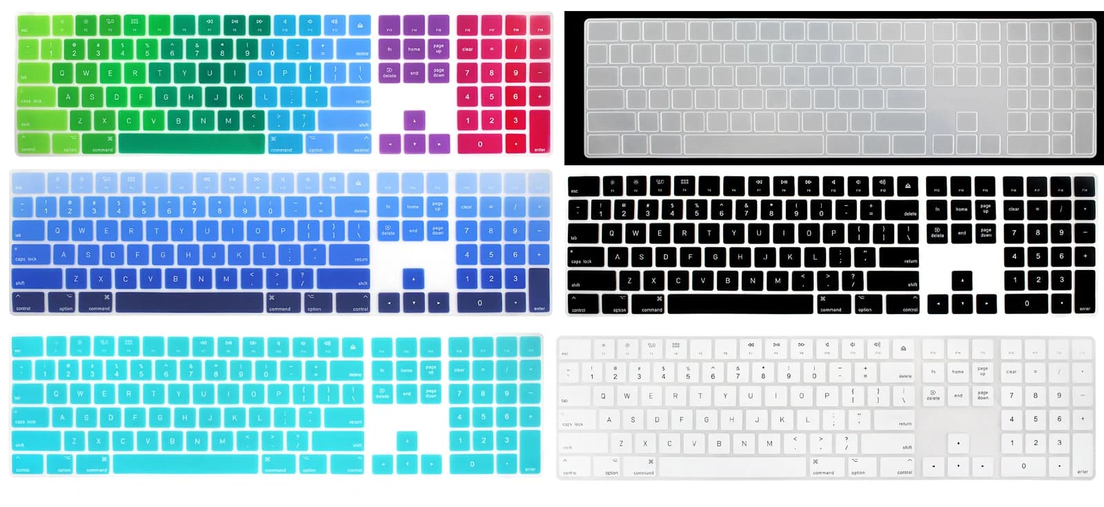 Coque de clavier sur mesure pour Apple Magic Keyboard A1843 avec pavé numérique - disposition US English