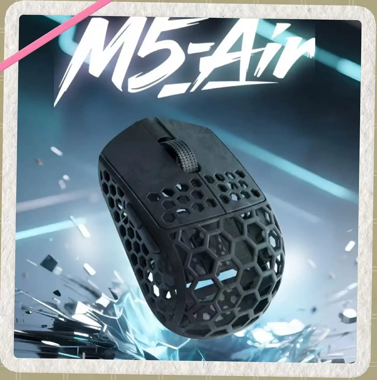 Darmoshark M5 souris de jeu en Fiber de carbone forgée à l'air sans fil 8K Macro souris 30KDPI poignée de doigt petites souris à main 30g légère