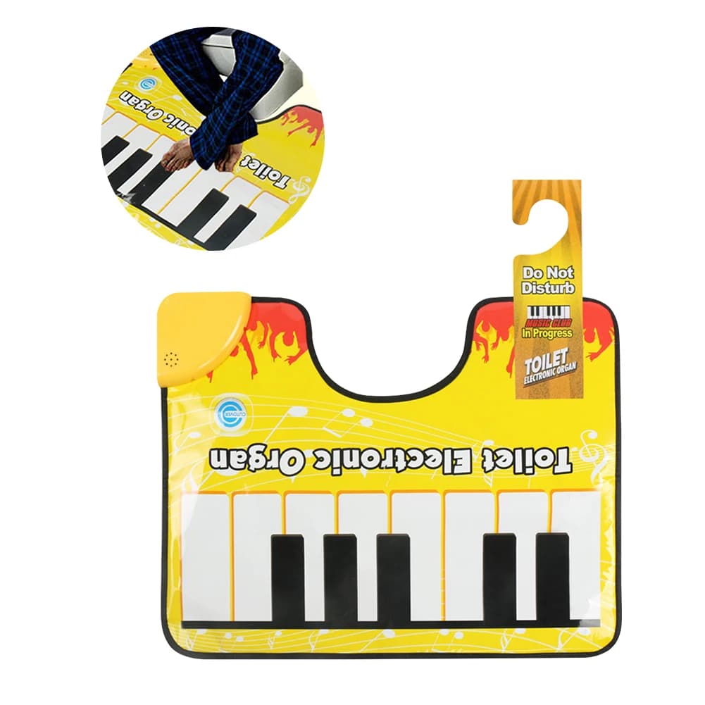 Pot Piano chant tapis salle de bain drôle orteil musique clavier toilette