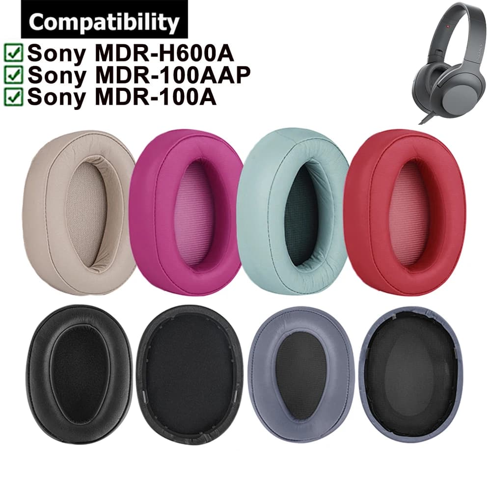 Oreillettes pour Sony MDR-100A MDR-100AAP MDR-H600A Casque Remplacement Oreille Coussin