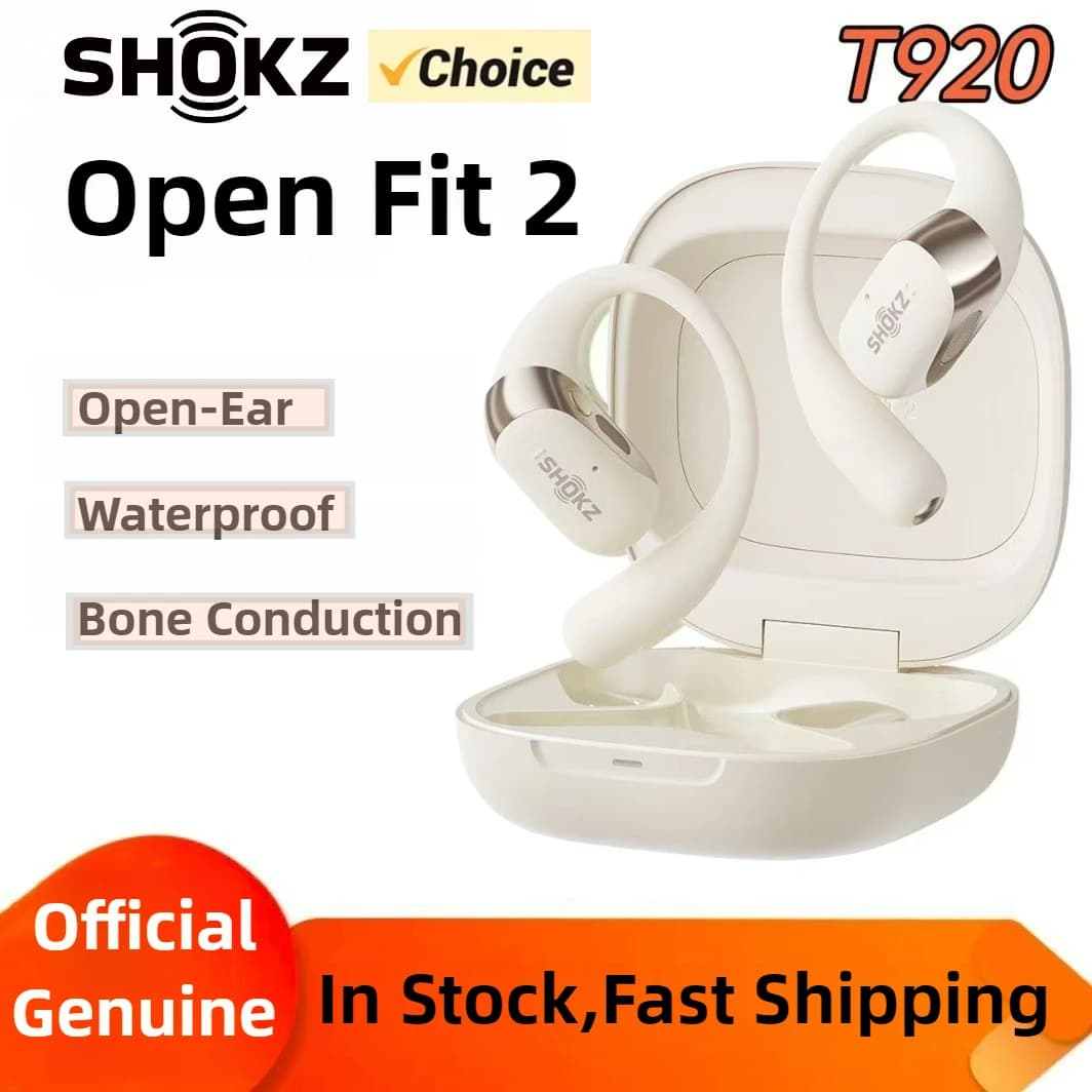 Shokz OpenFit 2 T920 casques ouverts oreille suspendue sans fil Bluetooth écouteurs avec technologie DualBoost AI réduction du bruit personnalisé