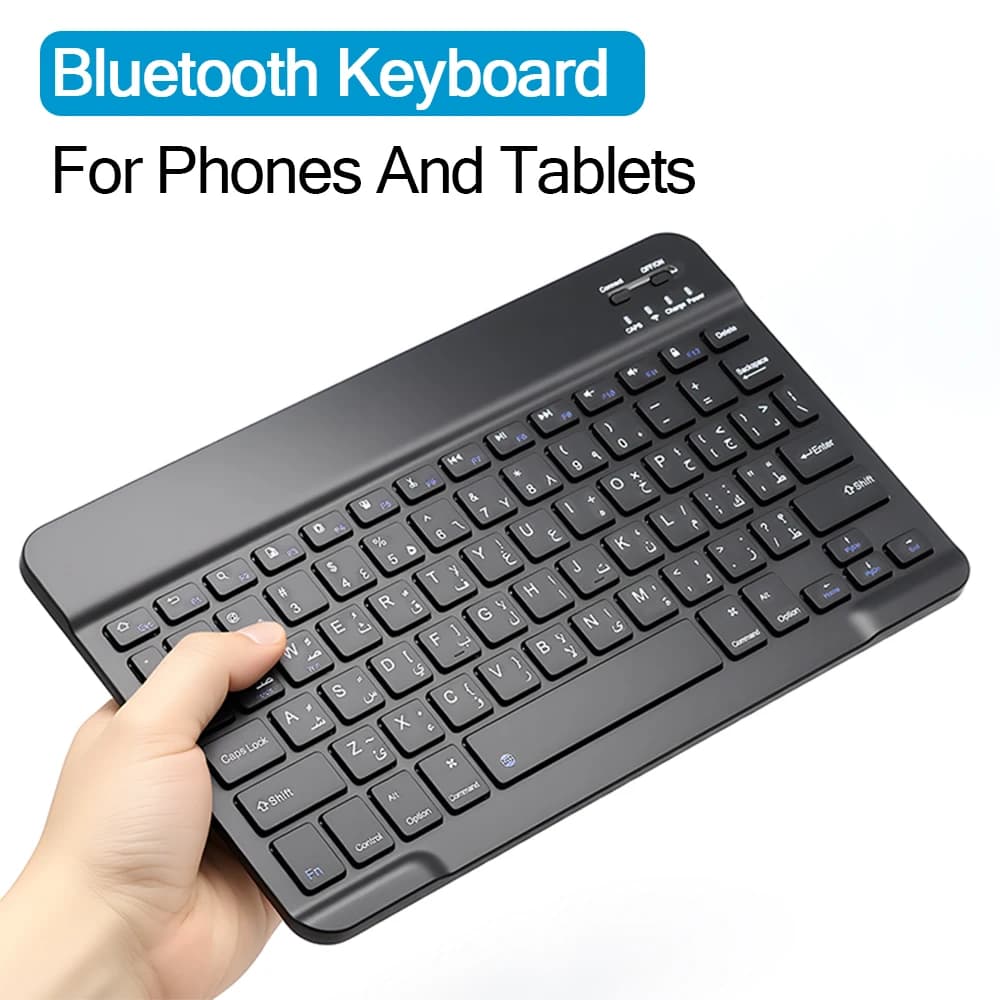 Clavier sans fil Bluetooth arabe à 78 touches