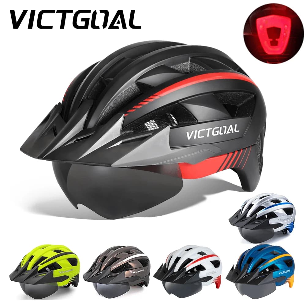 VICTGOAL Casque de vélo pour hommes Lunettes de protection solaire