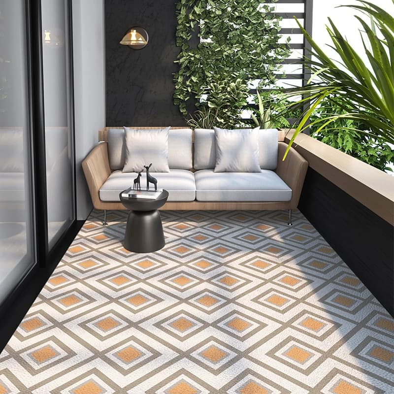 Tapis de balcon extérieur de grande surface en cuir PVC, moquette d'entrée, de salon, de cuisine, résistant à l'huile et antidérapant