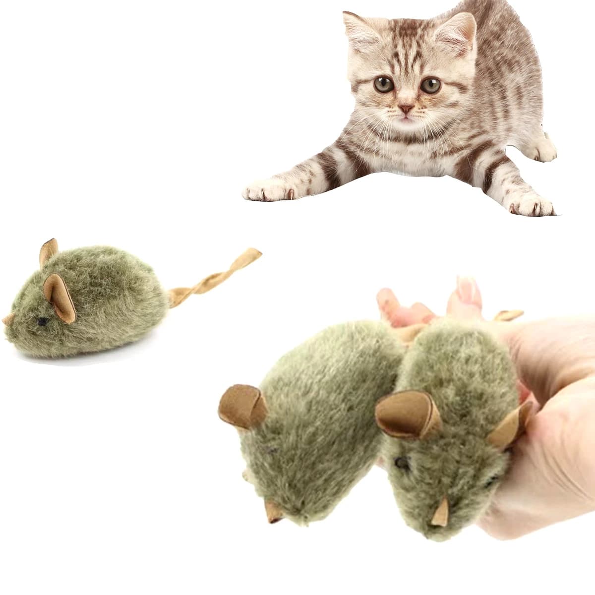 Jouet interactif en peluche pour chat