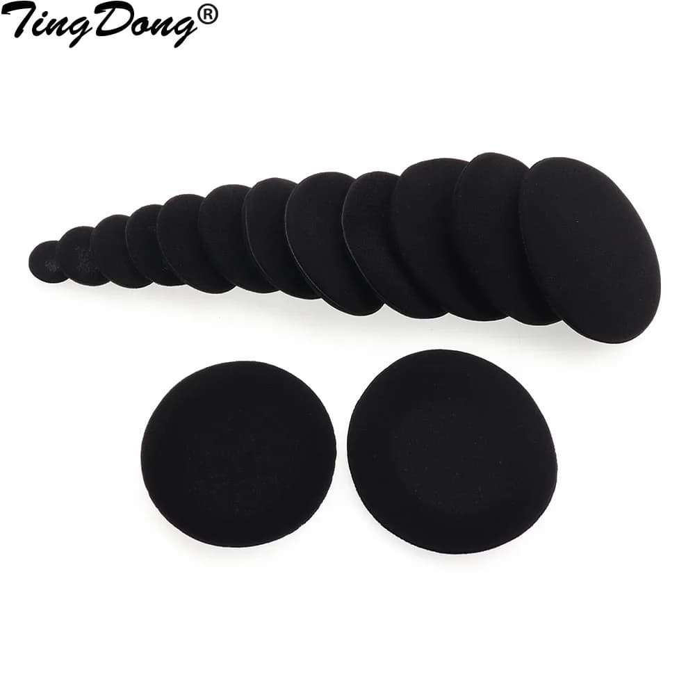 Coussinets d'oreille en mousse épaisse pour écouteurs, 10 pièces, coussinets de remplacement en éponge, housse pour écouteurs, 35mm, 40mm, 50mm, 55mm, 60mm, 70mm, 75mm