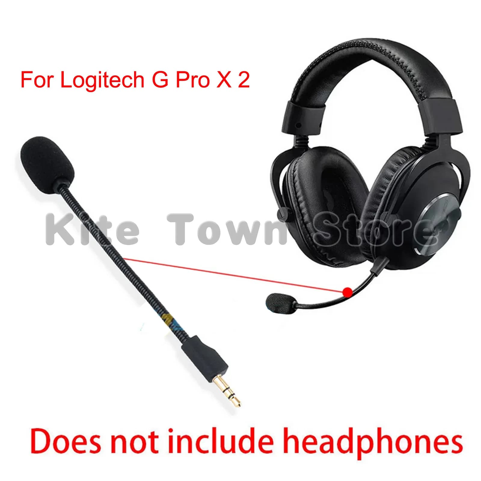Remplacement Original de Microphone de 3.5mm pour casques d'écoute de jeu sans fil Logitech G Pro X 1/2