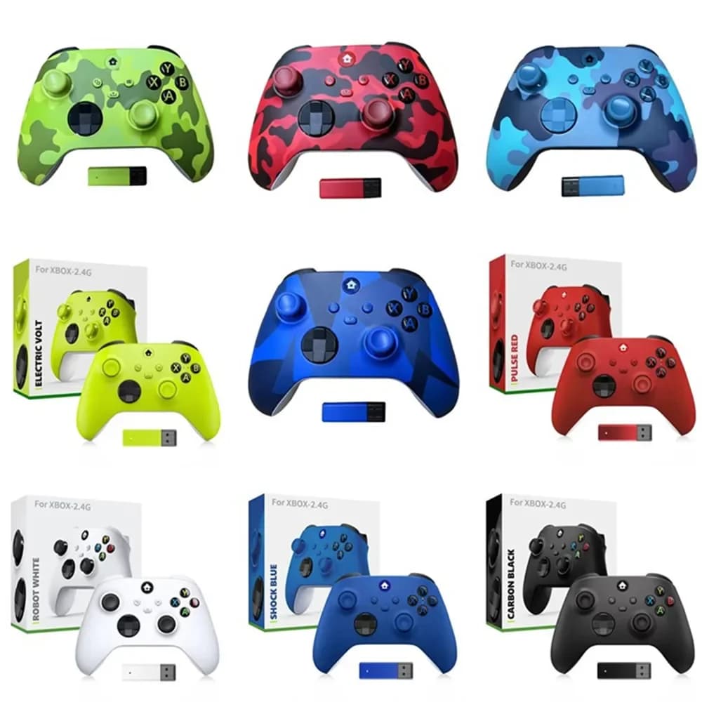 Nouvelle manette de jeu sans fil 2.4G pour console Xbox One Series X/S, joysticks avec adaptateur récepteur 2.4G pour PC Windows