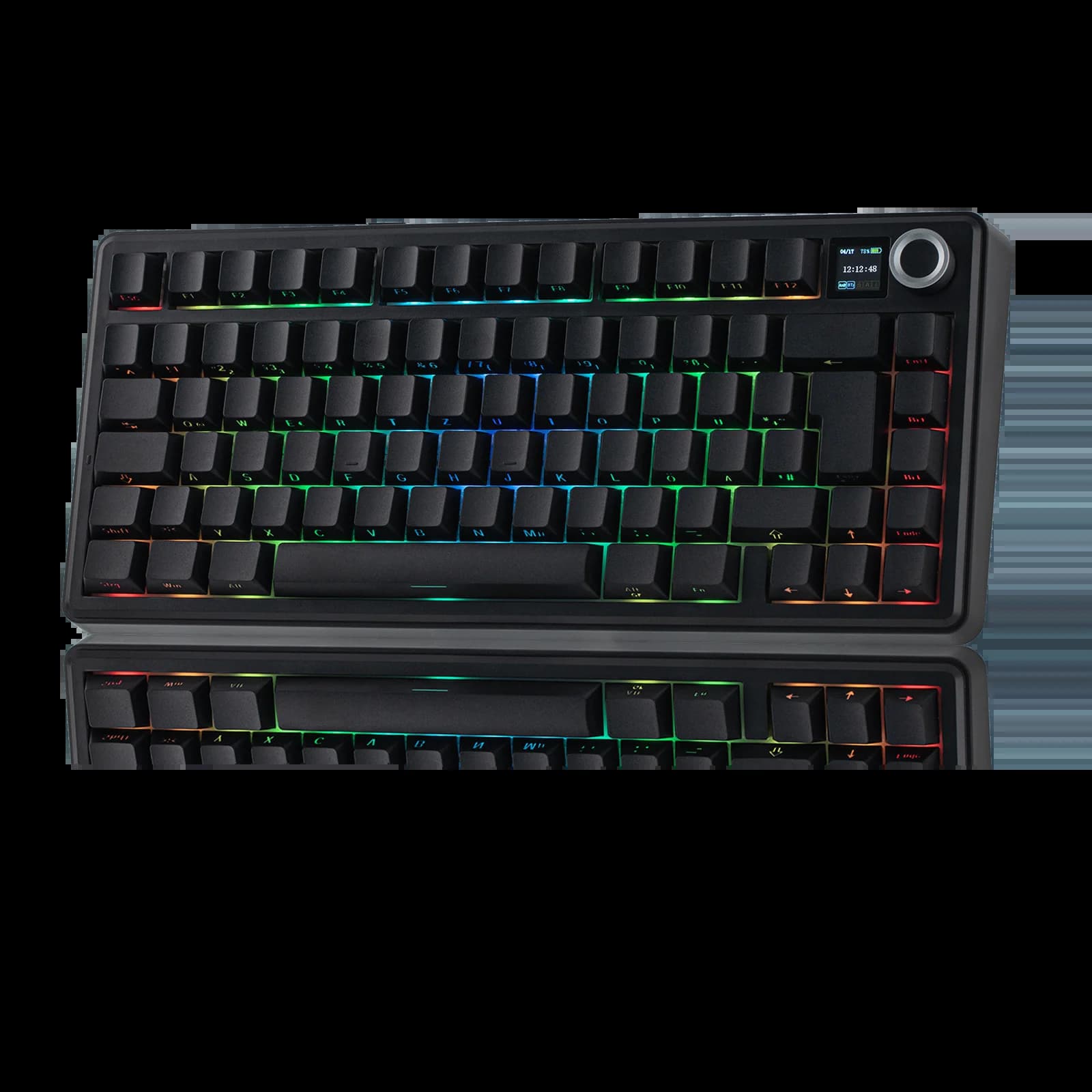 Clavier mécanique sans fil pour jeux ISO-DE EPOMAKER X AULA F75 MAX 75% avec disposition QWERTZ allemande, tri-mode, compatible WIN/Mac/PC