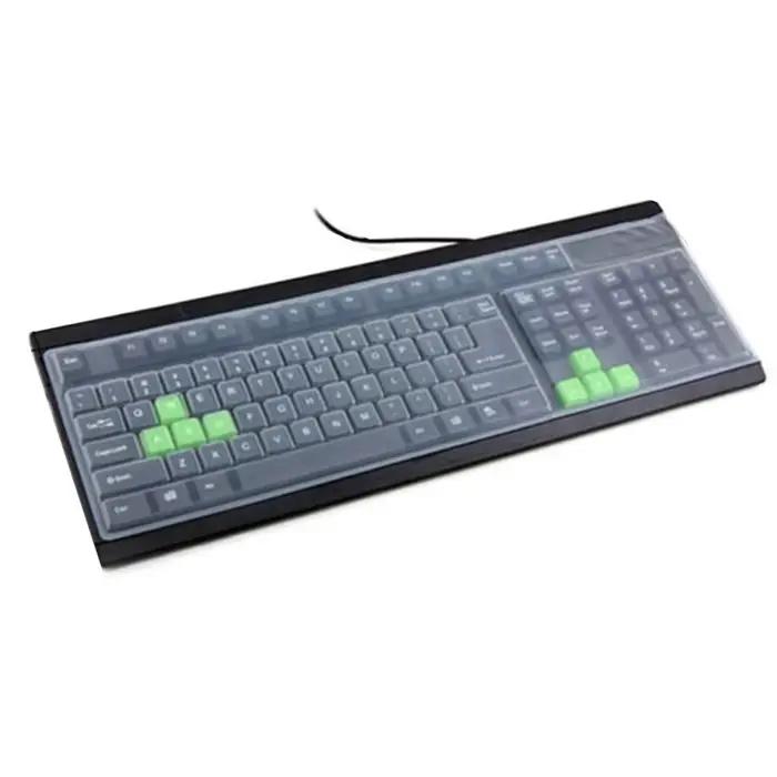 Pour PC ordinateur anti-poussière Silicone Transparent clair clavier peau protecteur clavier Film cl