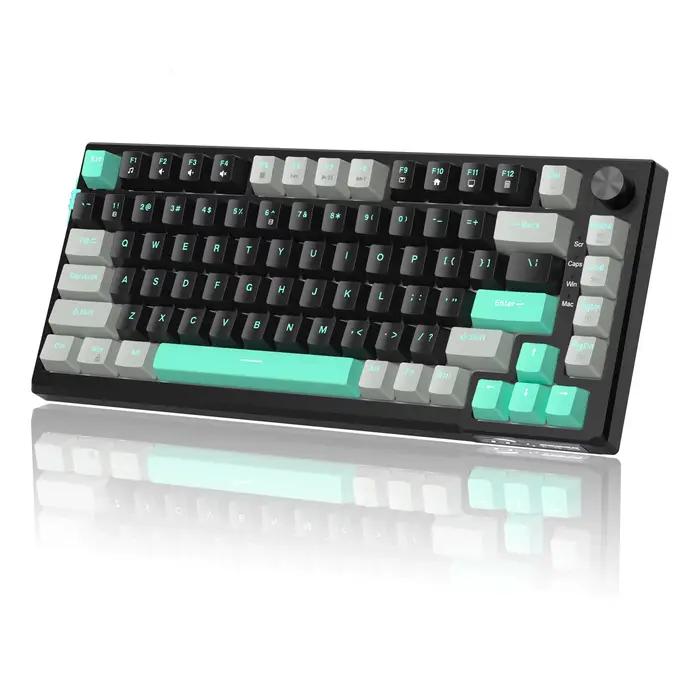 MageGee SKY81 75% clavier de jeu mécanique, joint rvb échangeable à chaud filaire clavier d'amortiss