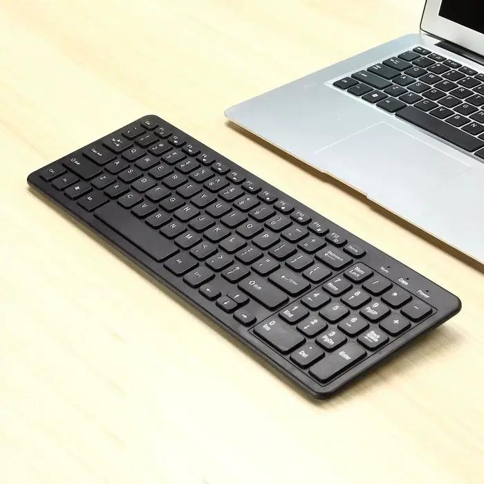 Nouveau clavier sans fil 2.4G avec clavier numérique clavier de jeu silencieux mince avec tapis pour