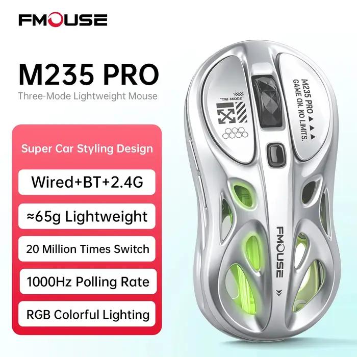 Souris sans fil Bluetooth rechargeable, trois modes, pour e-sport, ordinateur portable, bureau, jeu,