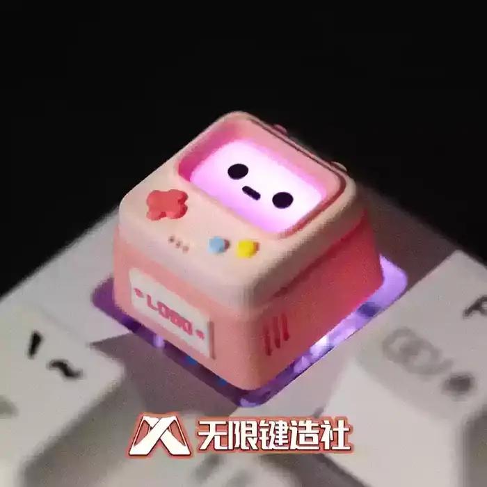 Capuchons de touches de clavier mécanique, thème de jeu rétro, résine Esc, colle goutte à goutte, ac