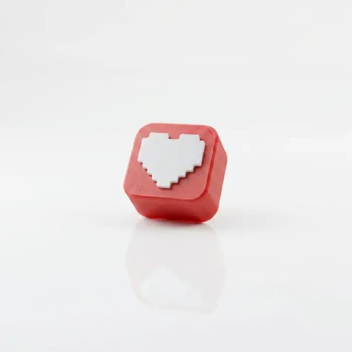 Clavier de jeu PC à axe croisé avec touches personnalisées Pixel Heart, collection de périphériques,