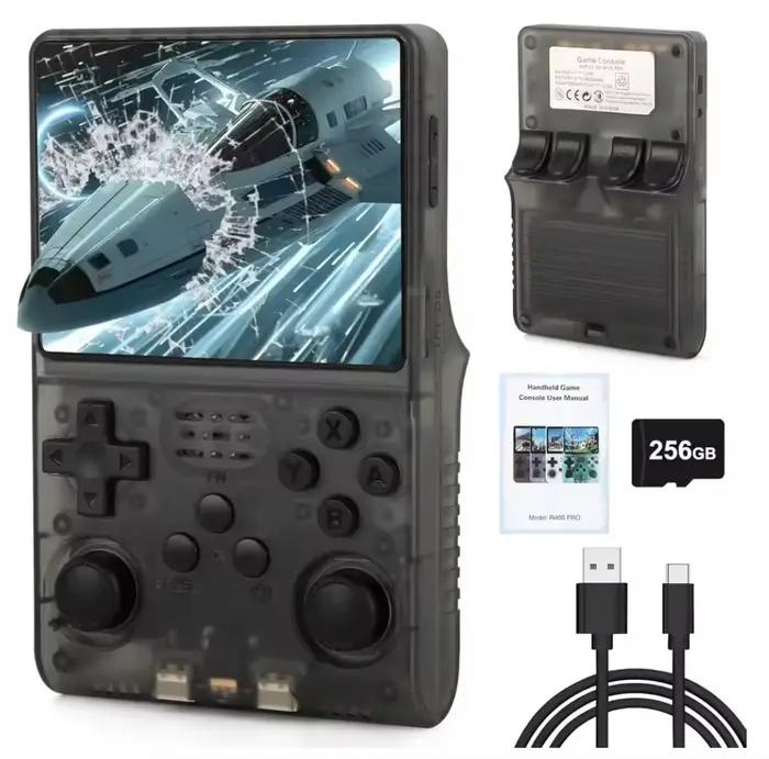 R40S Pro Console de jeu rétro système Linux de jeu portable 3.5 pouces écran IPS Mini Potable poche