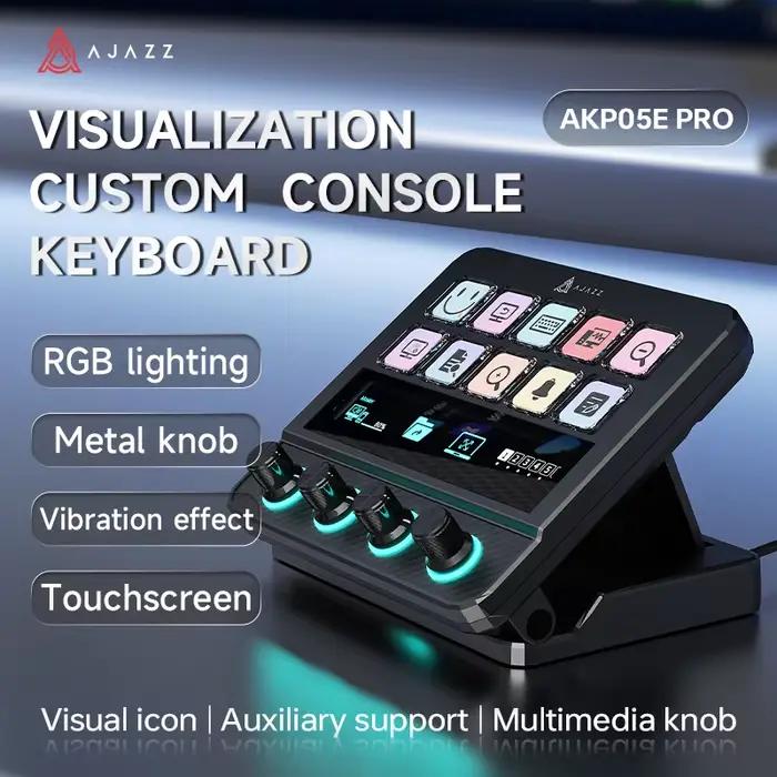 Ajazz AKP05 PRO clavier Macro rvb Assistant de bureau multifonction pour le bureau et les jeux Comma